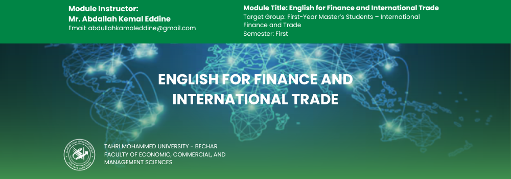 Academic English (International Finance and Trade)