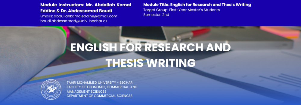 Foreign Language for Research and Thesis Writing