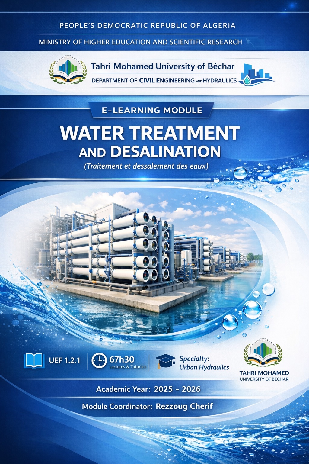 Water treatment and desalination (Traitement et dessalement des eaux).